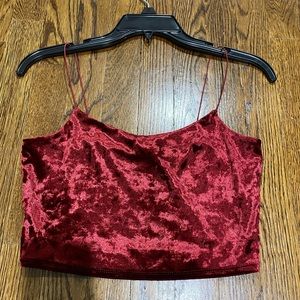 red velvet crop top